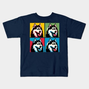 Siberian Husky Pop Art - Dog Lover Gifts Kids T-Shirt